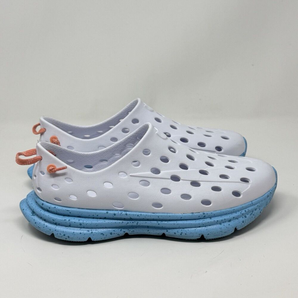 Kane Revive Recovery Shoes Mens 9 Womens 11 White Blue Slip On Casual Comfort